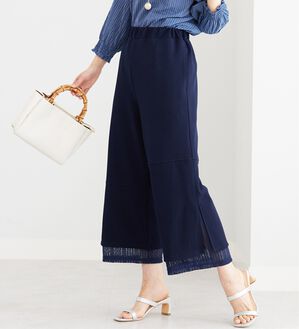 BELLUNA（ベルーナ）の「【Ｌａｇｒｉｌｕａ】裾レース使いアシメ切替デザインパンツ（ワイドパンツ・ガウチョ）」｜詳細画像