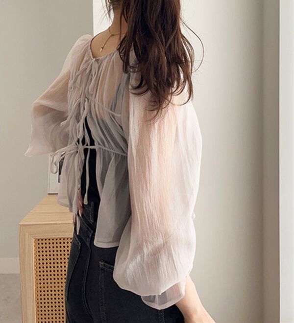 GeeRA（ジーラ）の「オーガンジーシアーブラウス（ブラウス）」｜詳細画像