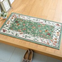 「ベルギー製綿混モケット織玄関マット「ブーケ」（玄関マット）」