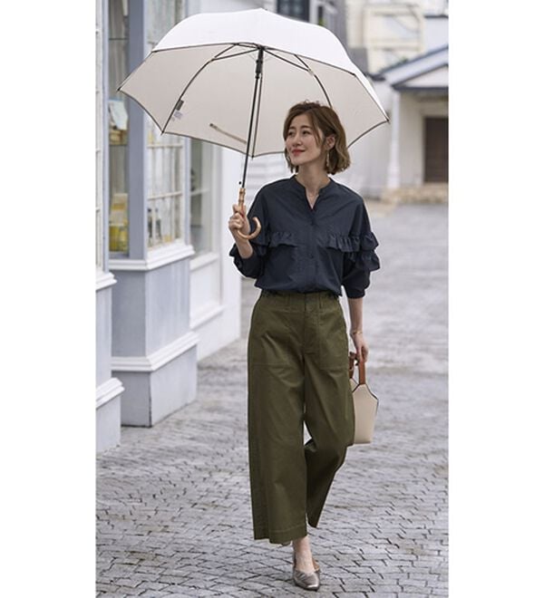 BELLUNA（ベルーナ）の「はっ水綿混ベイカーパンツ（フルレングスパンツ）」｜詳細画像