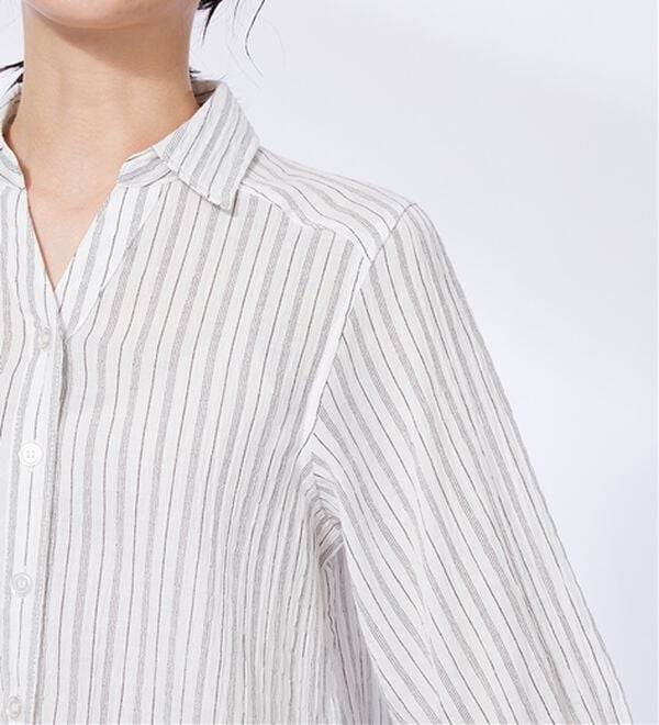 BELLUNA（ベルーナ）の「スキッパー衿ぽこぽこ素材ブラウス（ブラウス）」｜詳細画像