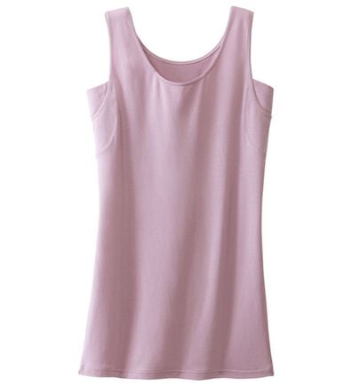 LAVIENNE（ラヴィエンヌ）の「【とろけるような肌ざわり】テンセル（ＴＭ）繊維コットン混汗取りパッド付タンク（肌着・インナーウェア）」