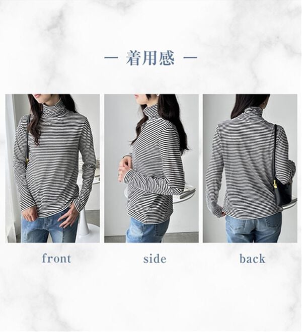 GeeRA（ジーラ）の「シアースラブハイネックトップス（カットソー）」｜詳細画像