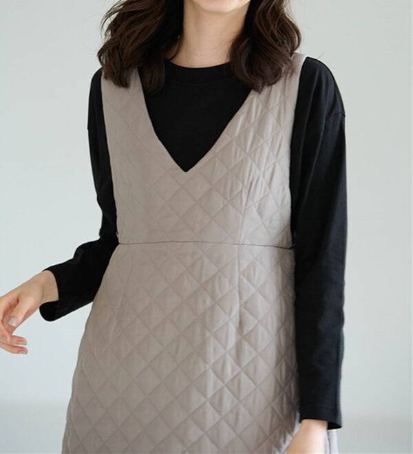 RANAN（ラナン）の「【選べる袖丈】【ひんやり・ＵＶ】＜BC＞綿100％プチハイネックＴシャツ（カットソー）」｜詳細画像