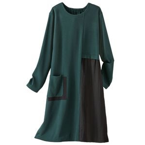 BELLUNA（ベルーナ）の「異素材切替配色デザインチュニック（チュニック）」｜グリーン系