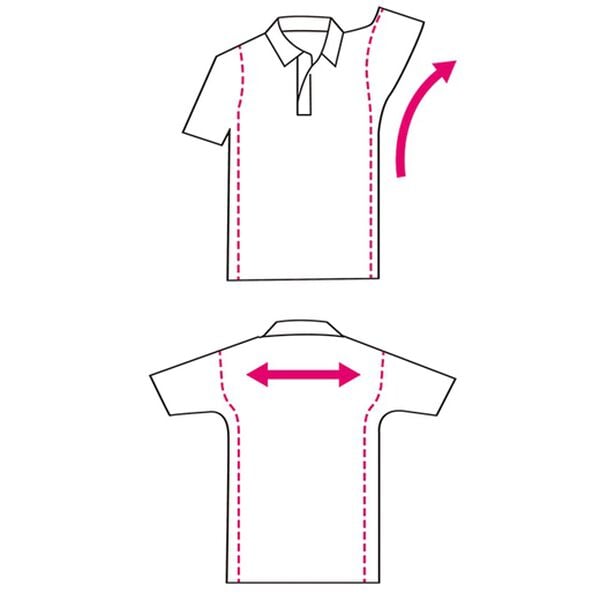 「＜トランスコンチネンツゴルフ＞スイング快適！立体裁断ポロシャツ（メンズシャツ）」｜詳細画像