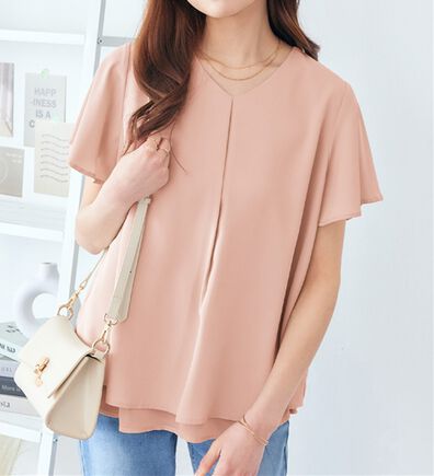 alotta（アロッタ）の「シフォンレイヤードＶネックブラウス（ブラウス）」