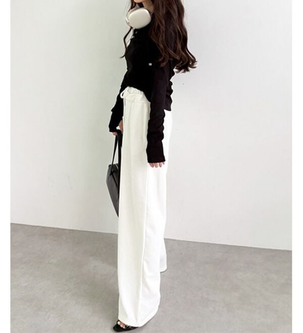 GeeRA（ジーラ）の「ダブルウエストワイドスウェットパンツ（その他パンツ）」｜詳細画像