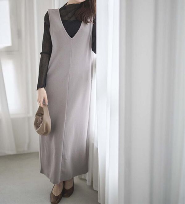 RANAN（ラナン）の「【選べる2丈】細見えが叶うジャンパースカート（ジャンパースカート）」｜詳細画像