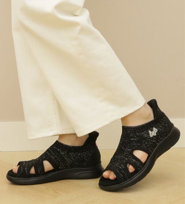 BELLUNA（ベルーナ）の「＜バルモラル＞サッと履けるニットサンダル（サンダル・ミュール）」｜詳細画像