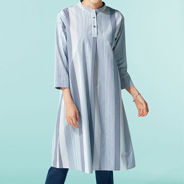 BELLUNA（ベルーナ）の「＜ＳＯＬＯＴＥＸ（Ｒ）＞ストレッチバンドカラーワンピース（シャツワンピース）」｜詳細画像