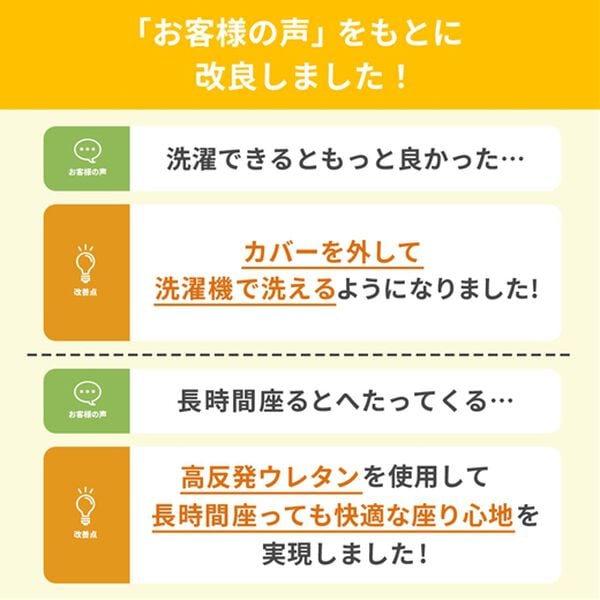 iellio（イエリオ）の「ひやもち感触が心地よい　洗えるソファパッド＜接触冷感・高反発・クッション・長座布団・ごろ寝マット・防ダニ・滑りにくい加工＞（ソファパッド）」｜詳細画像