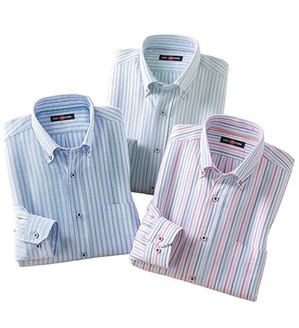 「お出かけ応援！防花粉オックスシャツ（メンズシャツ）」｜詳細画像