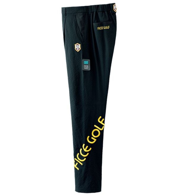 「＜フィッチェ　ゴルフ＞シアサッカービック刺しゅうパンツ（メンズスラックス）」｜ブラック