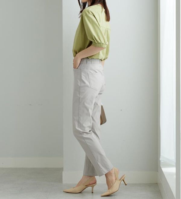 BELLUNA（ベルーナ）の「冷感ピケストレッチ素材スリムパンツ（フルレングスパンツ）」｜詳細画像