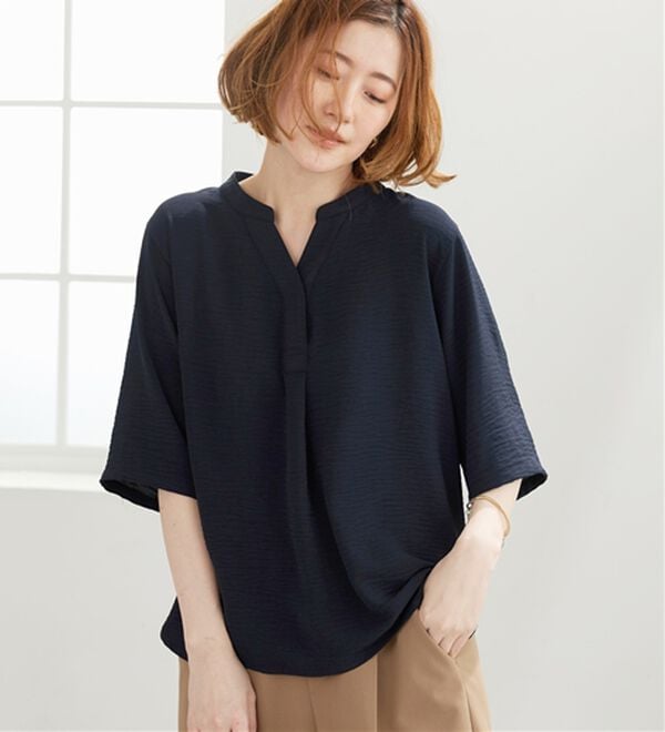 BELLUNA（ベルーナ）の「お手入れ楽々！スキッパーブラウス（ブラウス）」｜詳細画像