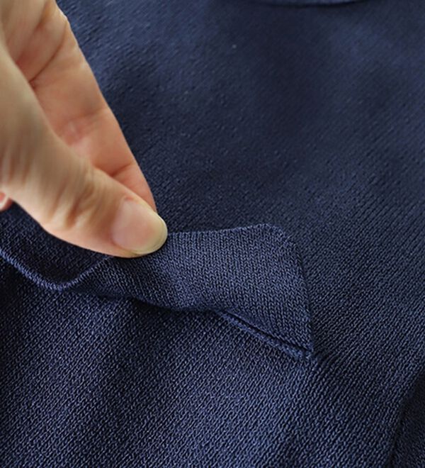 Pierrot（ピエロ）の「リネンタッチボウタイポケットニット（ニット・セーター）」｜詳細画像