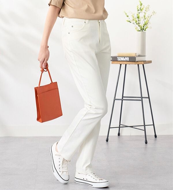 BELLUNA（ベルーナ）の「ヒンヤリ冷感！ライトオンスジーンズ（フルレングスパンツ）」｜詳細画像