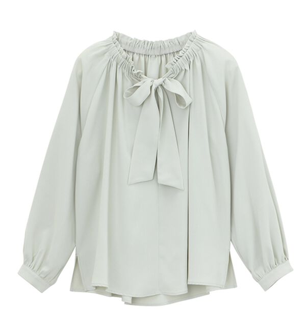 RANAN（ラナン）の「フリル衿ボウタイギャザーブラウス（ブラウス）」｜詳細画像