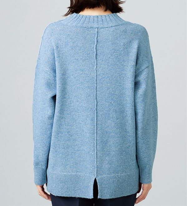 BELLUNA（ベルーナ）の「ラメ調バックスリットニットプルオーバー（ニット・セーター）」｜詳細画像
