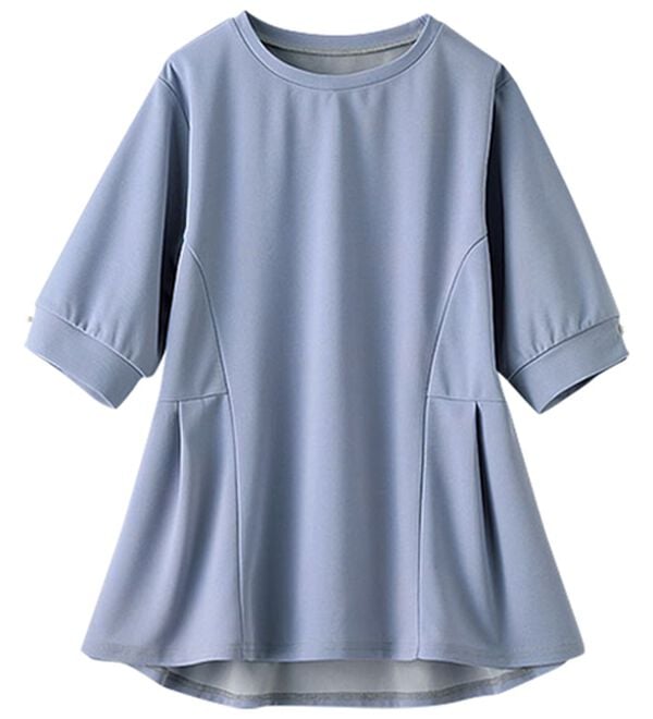 BELLUNA（ベルーナ）の「ジョーゼット素材タック使いＴブラウス（ブラウス）」｜詳細画像