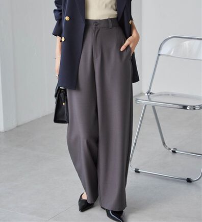 RANAN（ラナン）の「麻調素材カーブスラックス（ワイドパンツ・ガウチョ）」