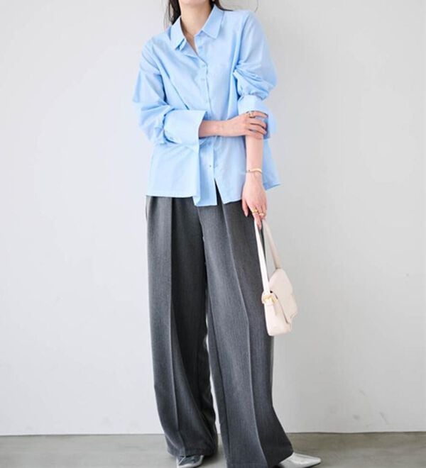 RANAN（ラナン）の「ウール調２タックワイドパンツ（フルレングスパンツ）」｜詳細画像