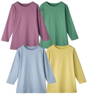 「【４色組】毎日活躍　綿１００％大人のお出かけＴシャツ（Tシャツ）」｜カラーセット