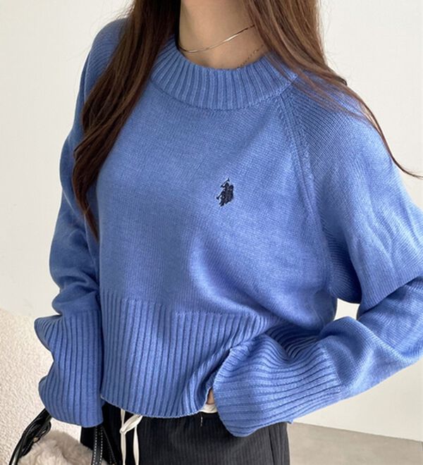 GeeRA（ジーラ）の「【ＵＳ．ＰＯＬＯ　ＡＳＳＮ】ショート丈ニット（ニット・セーター）」｜詳細画像