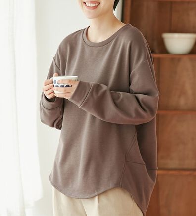 Viola e Viola（ヴィオラ エ ヴィオラ）の「【蓄熱保温】裏ファー後たっぷりゆるプルオーバー（カットソー）」