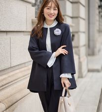 alotta（アロッタ）の「【３点セット】洗える！Ａラインロングジャケットスーツ（パンツスーツ）」