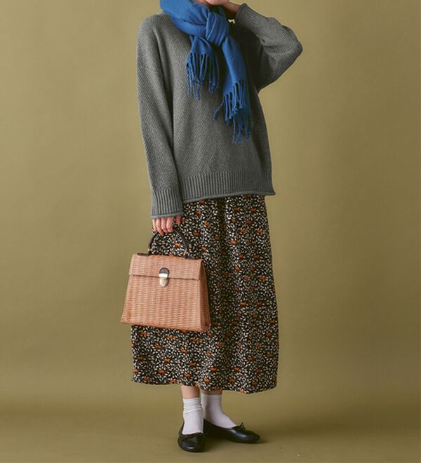 Viola e Viola（ヴィオラ エ ヴィオラ）の「【静電気防止】綿１００％鹿の子編みゆるニット（ニット・セーター）」｜詳細画像