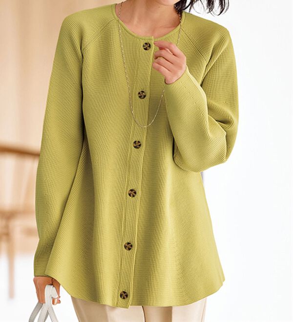 BELLUNA（ベルーナ）の「上品スポンディッシュニットペプラムカーディガン（ニットカーディガン）」｜詳細画像