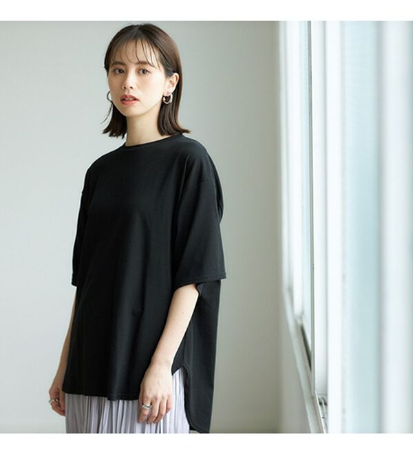 GeeRA（ジーラ）の「プリントチュニックＴシャツ（カットソー）」｜詳細画像