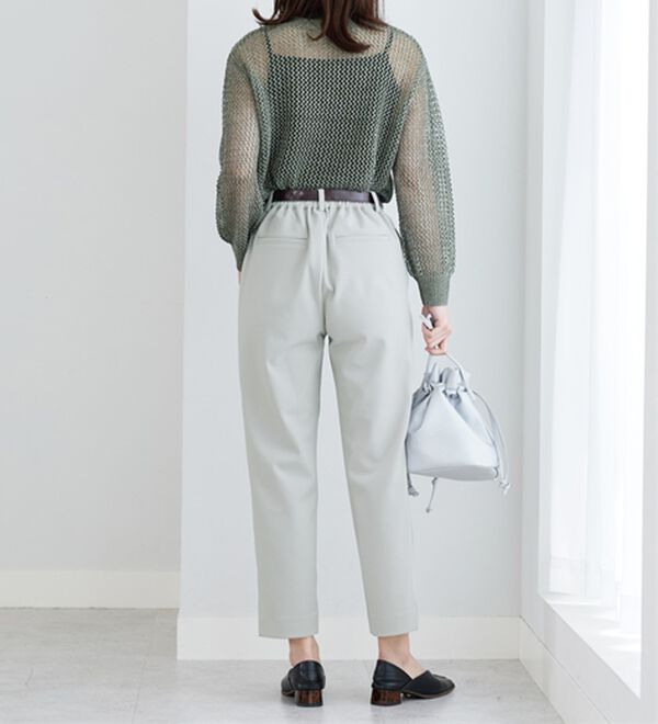 BELLUNA（ベルーナ）の「ツイルジャージー素材テーパードパンツ（テーパードパンツ）」｜詳細画像