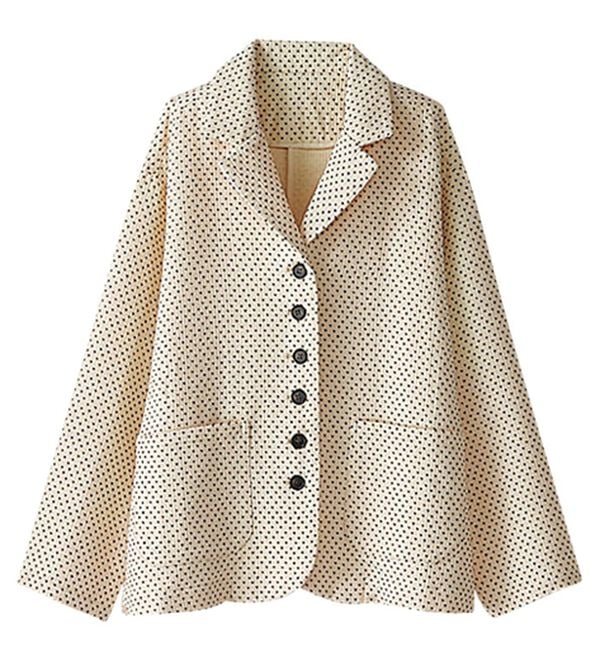 BELLUNA（ベルーナ）の「綿１００％ふんわり３重ガーゼジャケット（その他ジャケット）」｜アイボリー系