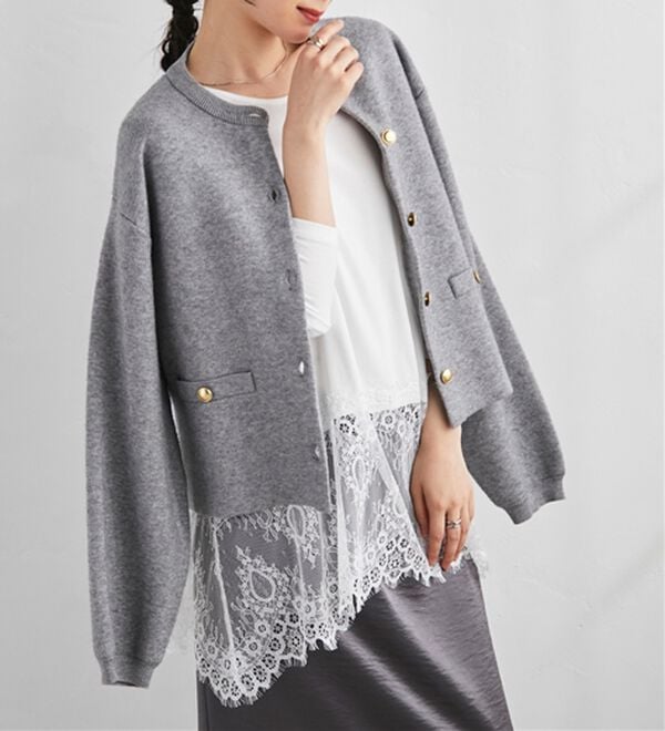RANAN（ラナン）の「イレヘムレースドッキングロンＴ（カットソー）」｜詳細画像