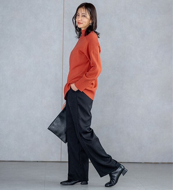 BELLUNA（ベルーナ）の「スラッと美脚セミワイドパンツ（フルレングスパンツ）」｜詳細画像