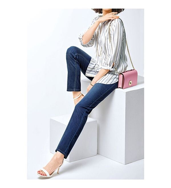 BELLUNA（ベルーナ）の「ヒンヤリ冷感ライトオンスジーンズ（フルレングスパンツ）」｜詳細画像