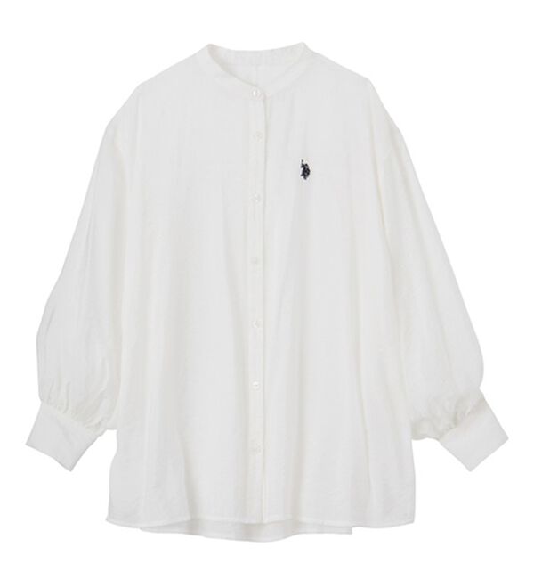 GeeRA（ジーラ）の「【Ｕ．Ｓ．　ＰＯＬＯ　ＡＳＳＮ．】バンドカラーシアーシャツ（シャツ）」｜詳細画像