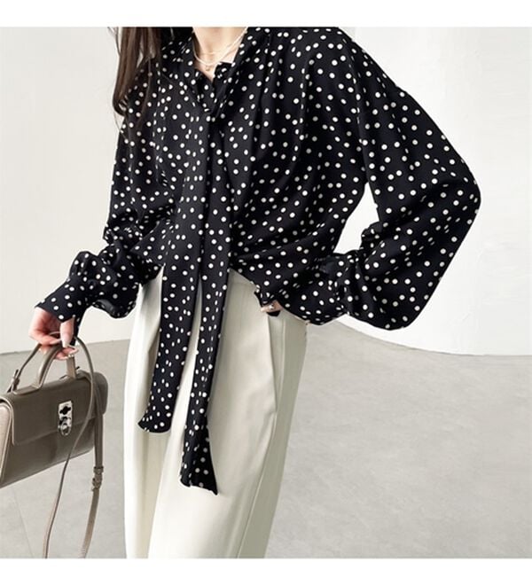 GeeRA（ジーラ）の「前後２ｗａｙボウタイブラウス（ブラウス）」｜詳細画像