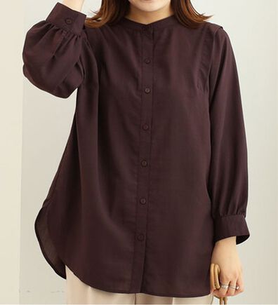 BELLUNA（ベルーナ）の「ビンテージ素材肩タックブラウス（ブラウス）」