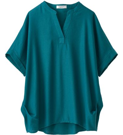 BELLUNA（ベルーナ）の「機能付リネン混スキッパーデザインシャツ（シャツ）」