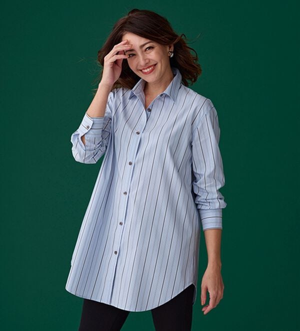 BELLUNA（ベルーナ）の「＜ＳＯＬＯＴＥＸ（Ｒ）＞ストレッチビッグシャツ（シャツ）」｜詳細画像