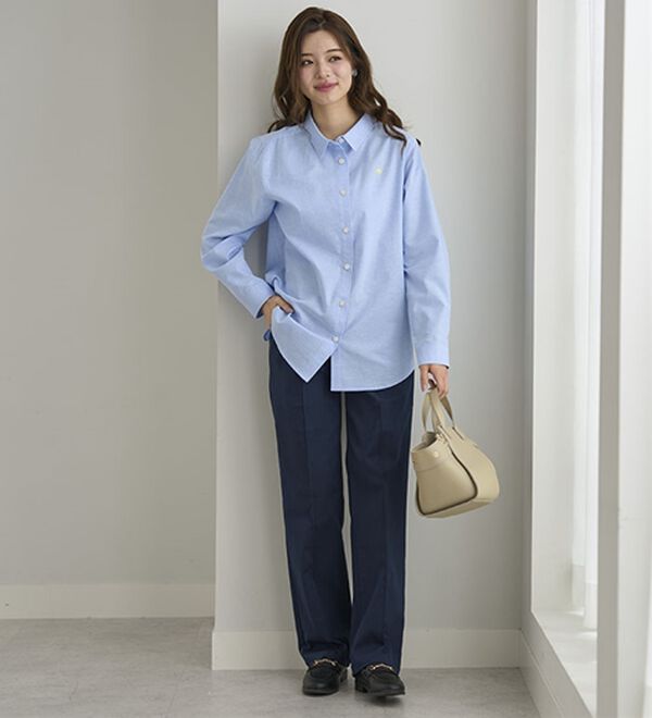 BELLUNA（ベルーナ）の「【ＰＯＬＯ　ＢＣＳ】オックス素材刺しゅうシャツ（シャツ）」｜詳細画像