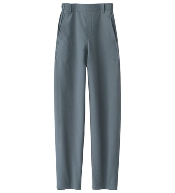 BELLUNA（ベルーナ）の「風通る！サッカー素材バレルパンツ（フルレングスパンツ）」｜グレー