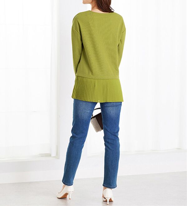 BELLUNA（ベルーナ）の「かのこ素材裾プリーツプルオーバー（カットソー）」｜詳細画像