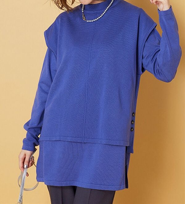 BELLUNA（ベルーナ）の「ベスト付ニットチュニックアンサンブル（アンサンブル）」｜詳細画像