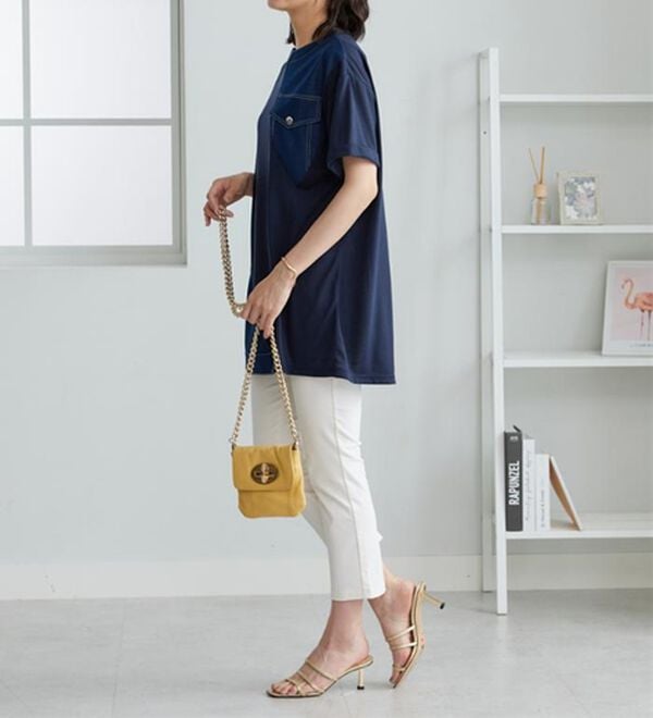 BELLUNA（ベルーナ）の「デニム切替デザインチュニック（チュニック）」｜詳細画像