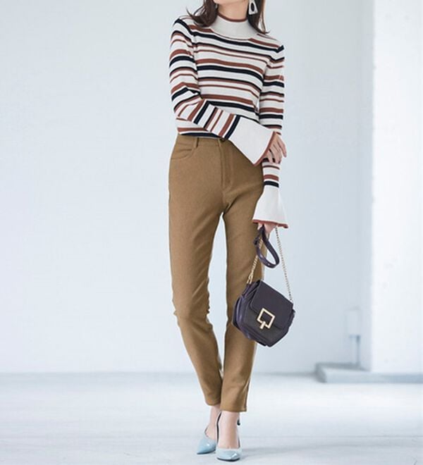 RANAN（ラナン）の「＋１０度素材！蓄熱保温裏起毛ストレッチスリムパンツ（フルレングスパンツ）」｜詳細画像